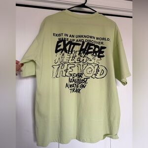 Zara Light Green Slogan Tee